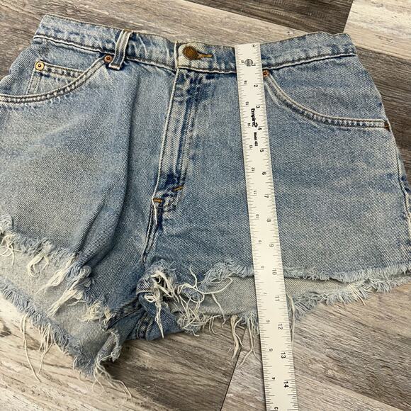 Vintage 90s Levis 950 Orange‎ Tab Blue Womens 10 Relaxed Fit Cut Off Jean Shorts - Picture 9 of 11